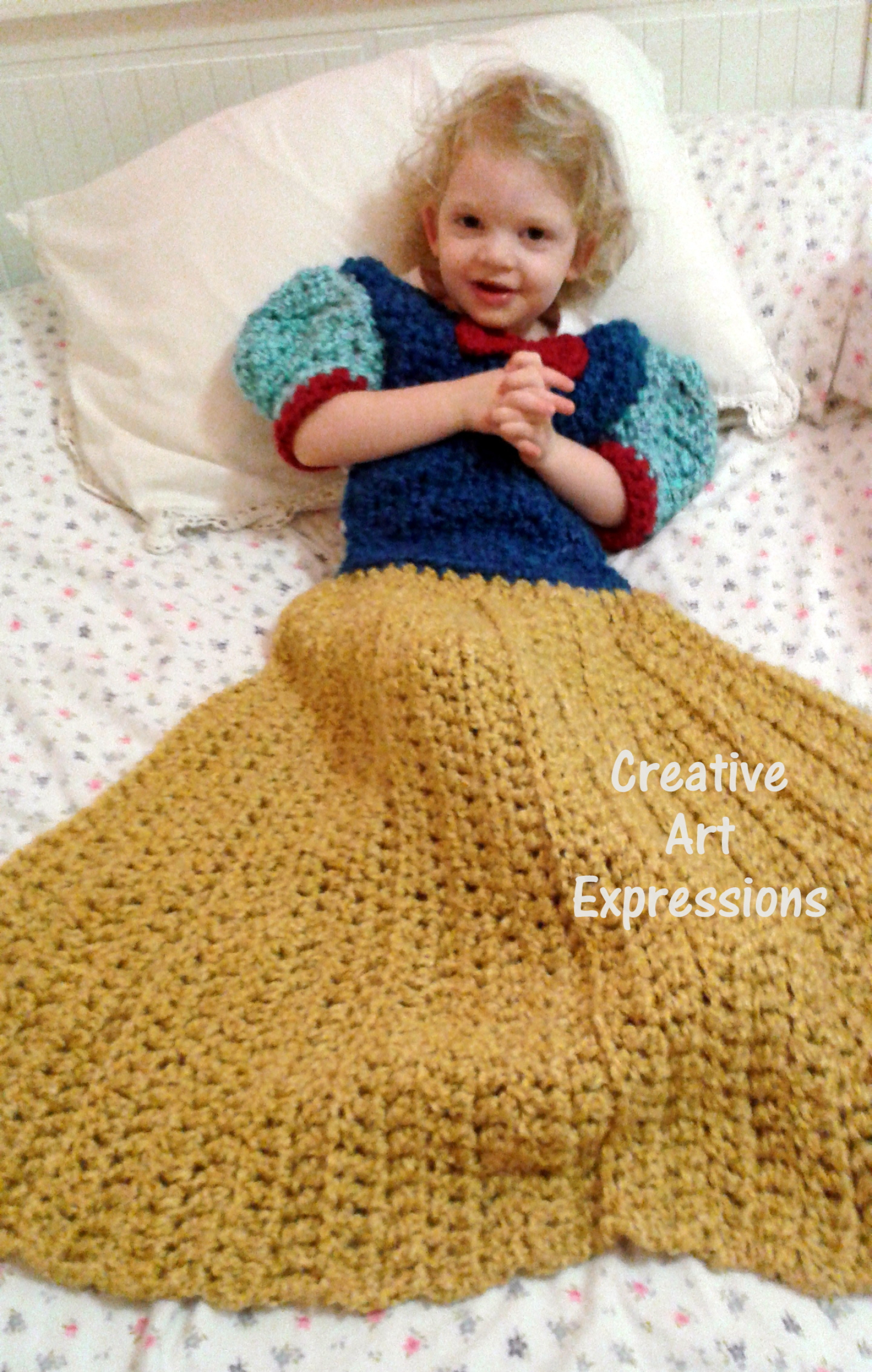 princess dress blanket Arabian Princess Dress Blanket, Crochet Pattern, Digital Download Only, PDF, Toddler, Child, Adult Sizes