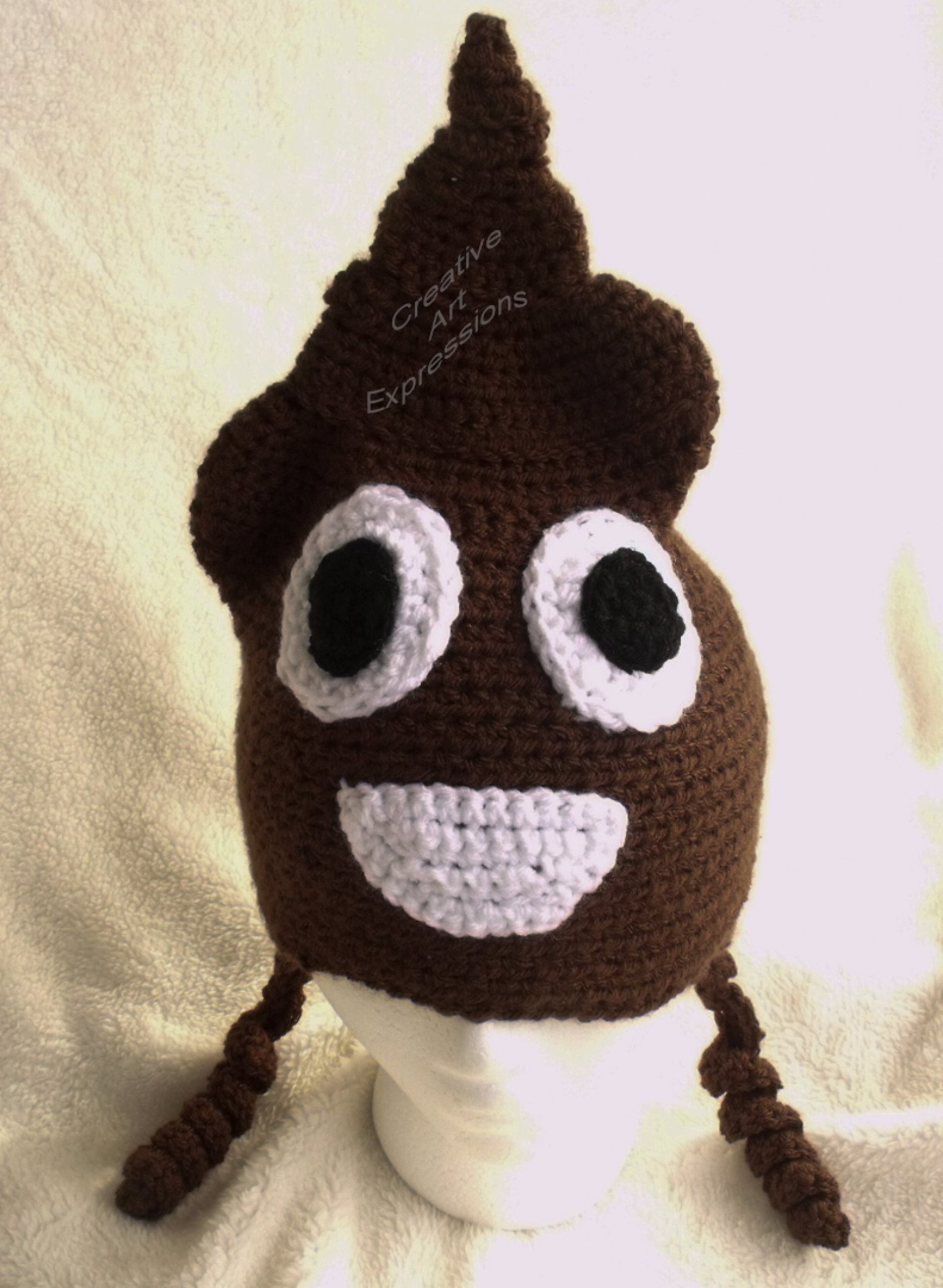 Poop Emoji & Unicorn Poop Emoji Hat Crochet Pattern, PDF Downloadable