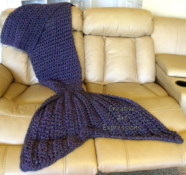 Purple Mermaid Blanket Adult Teen in Barrington