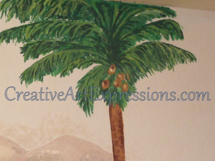 Creative Art Expressions Hand Painted Palm Tree 8-4-2011