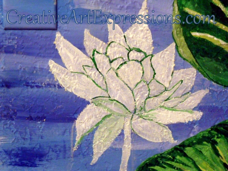 Water lily prepped for final painting. Water lily prepped for final painting.