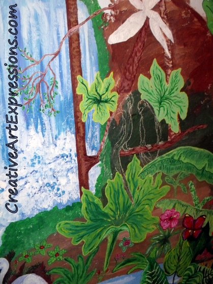 . tree branch, 2 large leafs and 2 tree stumps added . tree branch, 2 large leafs and 2 tree stumps added