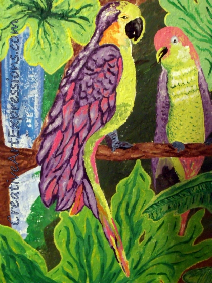 Bird on left finished Bird on left finished