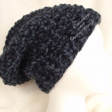 Slouchy Chunky Hat Adult Teen in Denim Twist dscf3066c1.jpg