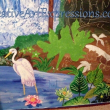Creative Art Expressions Hand Painted Rainforest Mural in Progress 1-8-2012 dscf4740-001.jpg