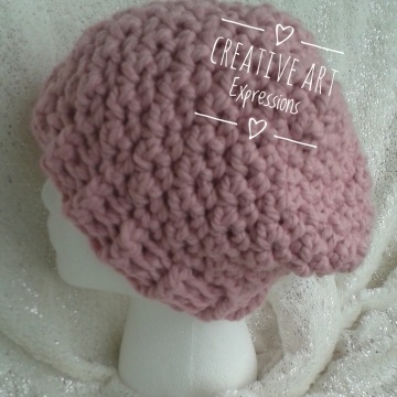 Chunky Slouchy Hat in Blossom