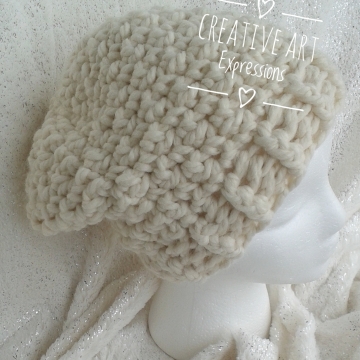 Slouchy Chunky Hat in Fisherman Adult Teen