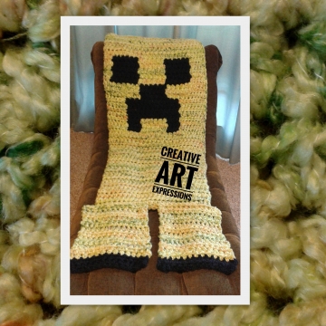MOB Gamer Blanket, Child Blanket Thick, Crocheted MOB Blanket, Yellow, Lime Green, Orange Gamer Blanket, Ready To Ship, Luxuriously Soft