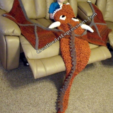 Orange & Wildfire Child Dragon Blanket