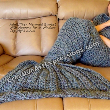 Mermaid Blanket Adult/Teen Momma Fin in Windsor