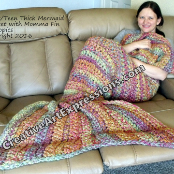 Thick Mermaid Blanket in Tropics
