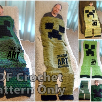 MOB Gamer Blanket Crochet Pattern, Adult, Teen, Child, Toddler, 12-24 month, Video Tutorials MOB Gamer Blanket Crochet Pattern, Adult, Teen, Child, Toddler, 12-24 month, Video Tutorials