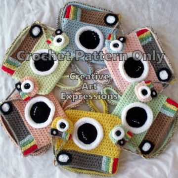Camera Purse & Miniature Camera Purse Crochet Pattern Camera Purse & Miniature Camera Purse Crochet Pattern