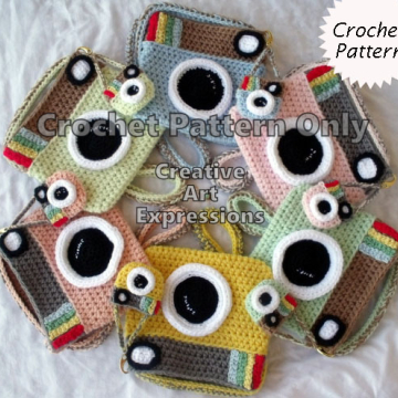 Camera Purse & Miniature Camera Purse Crochet Pattern