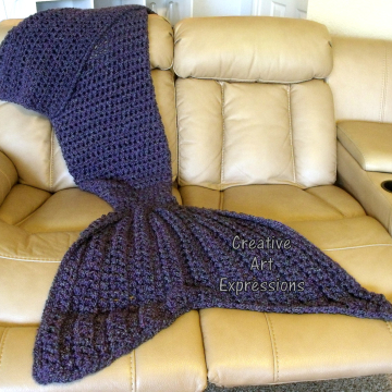 Purple Mermaid Blanket Adult Teen in Barrington
