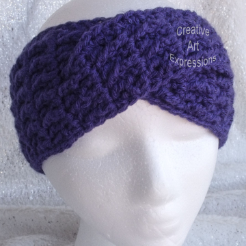 Head Band Twisted in Grape