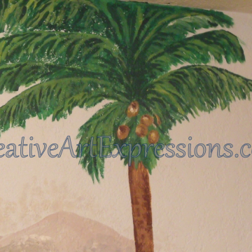 Creative Art Expressions Hand Painted Palm Tree 8-4-2011