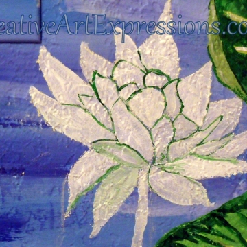  Water lily prepped for final painting.