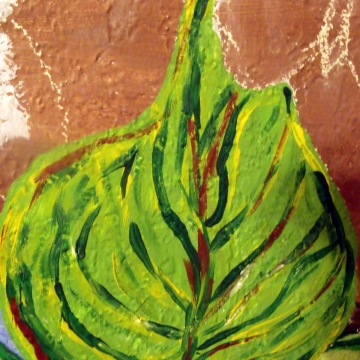 Creative Art Expressions Hand Painted Leaf on Rainforest Mural in Progress 1-8-12 Creative Art Expressions Hand Painted Leaf on Rainforest Mural in Progress 1-8-12