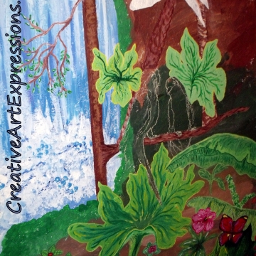 . tree branch, 2 large leafs and 2 tree stumps added . tree branch, 2 large leafs and 2 tree stumps added
