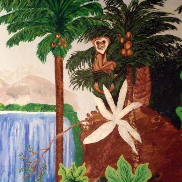 Top of tree and coconuts added  Top of tree and coconuts added