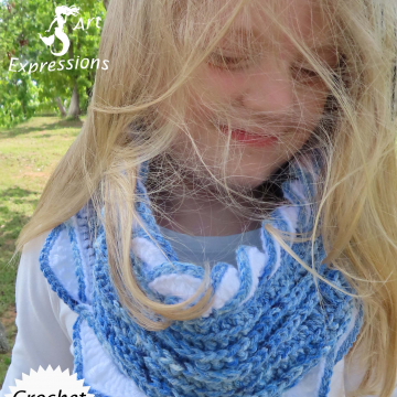 Sea Breeze Infinity Scarf Child & Youth Pattern Collection, PDF Downloadable Pattern, Video Tutorials, Crochet Pattern, Mermaid Crochet, Ocean Crochet, Scarf, 2 sizes Sea Breeze Infinity Scarf Child & Youth Pattern Collection, PDF Downloadable Pattern, Video Tutorials, Crochet Pattern, Mermaid Crochet, Ocean Crochet, Scarf, 2 sizes