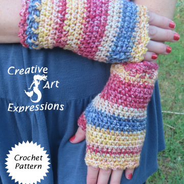Free Beginner Gloves Crochet Pattern PDF Downloadable Pattern, Video Tutorials, Crochet Pattern, Adult Teen, Video Tutorials, Worsted Weight Yarn, 4 medium yarn