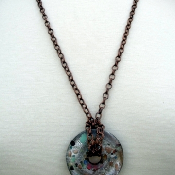 Creative Art Expressions Handmade Antique Copper Circle Necklace Creative Art Expressions Handmade Antique Copper Circle Necklace