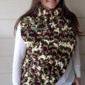 Katniss Cowl Inspired, Everdeen Huntress Cowl, Scarf, Crocheted Half Sweater,Dark Red, Light Green, White, Brown Ready to Ship, Adult Women Scarf, Small/Medium Katniss Cowl Inspired, Everdeen Huntress Cowl, Scarf, Crocheted Half Sweater,Dark Red, Light Green, White, Brown Ready to Ship, Adult Women Scarf, Small/Medium