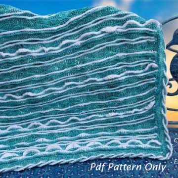 Sea Breeze Baby Blanket & Lap Blanket Crochet Pattern Collection, PDF Downloadable Pattern, Video Tutorials, Crochet Pattern, Mermaid Crochet, Ocean Crochet, Ocean Blanket pattern, Coastal Crochet Pattern