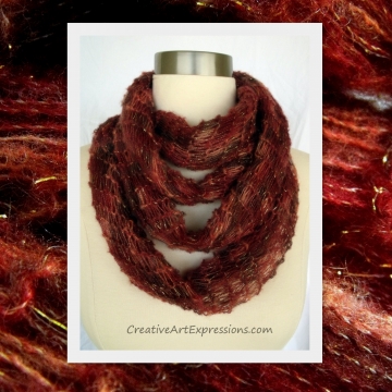 Creative Art Expressions  Autumn Leaves Scarf