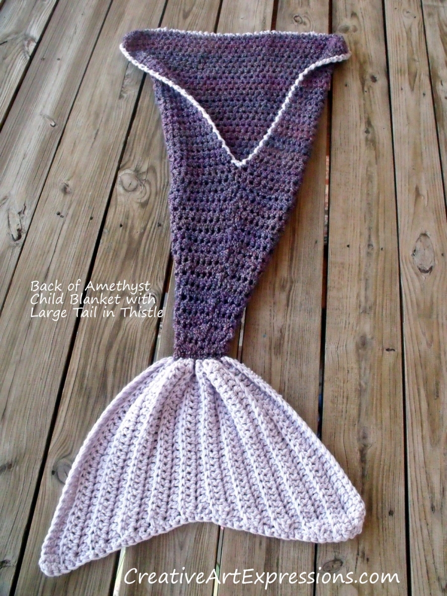 Back of Amerthyst Mermaid Blanket