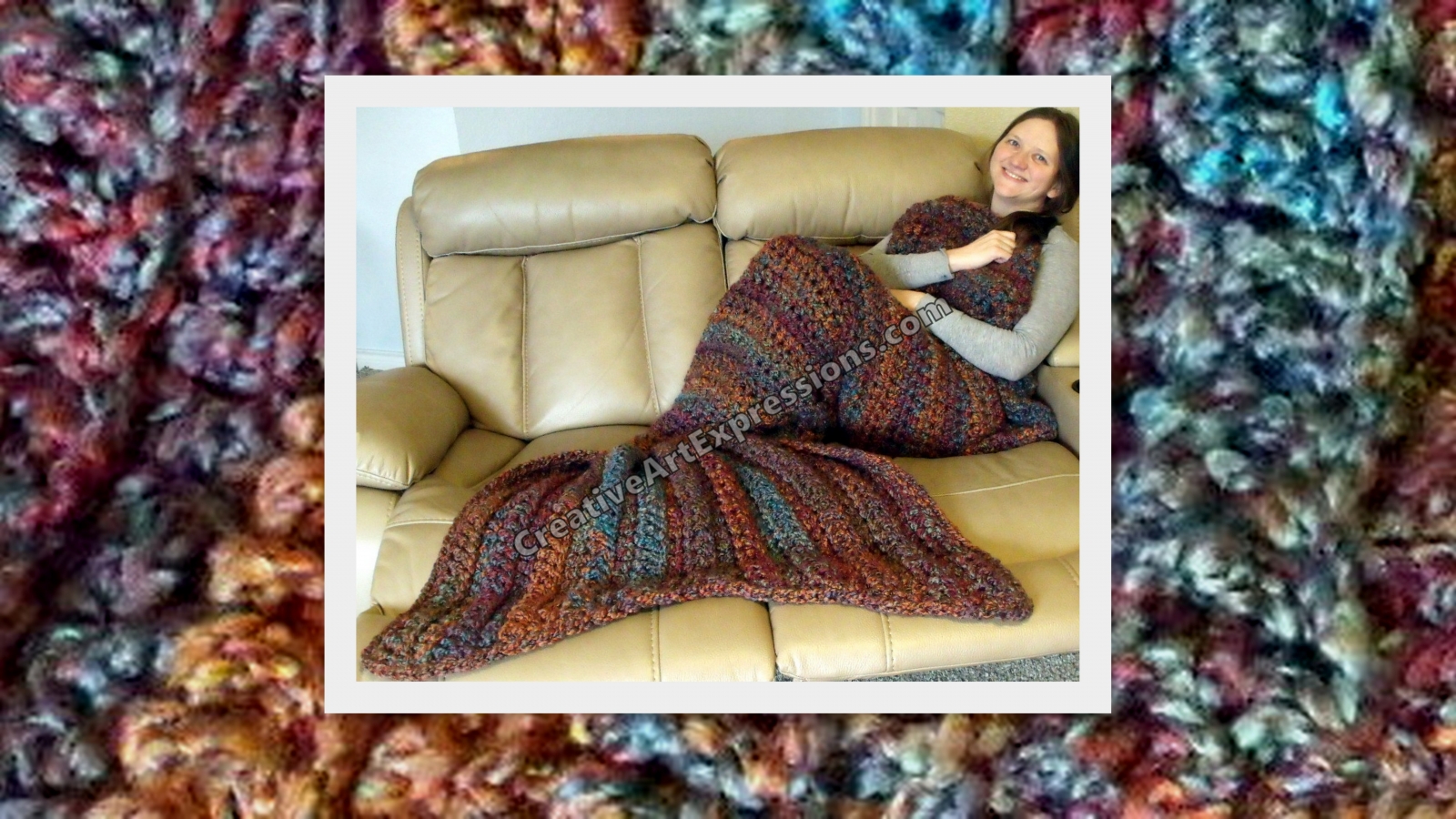 Thick Mermaid Blanket Adult Teen in Vintage
