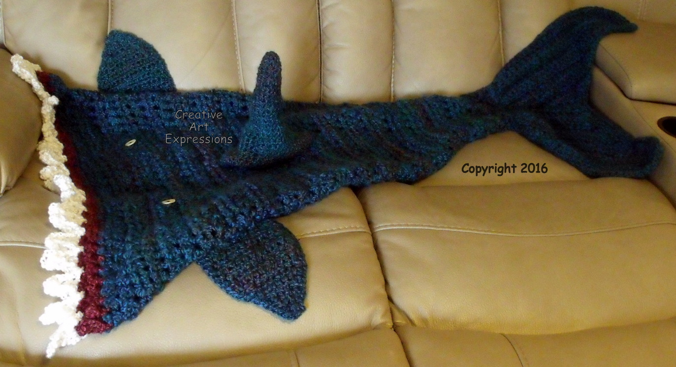 Child Shark Blanket in Lagoon