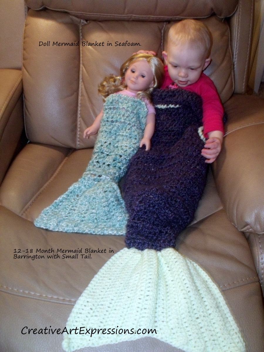 Creative Art Expressons Hand Crocheted Mermaid Blankets