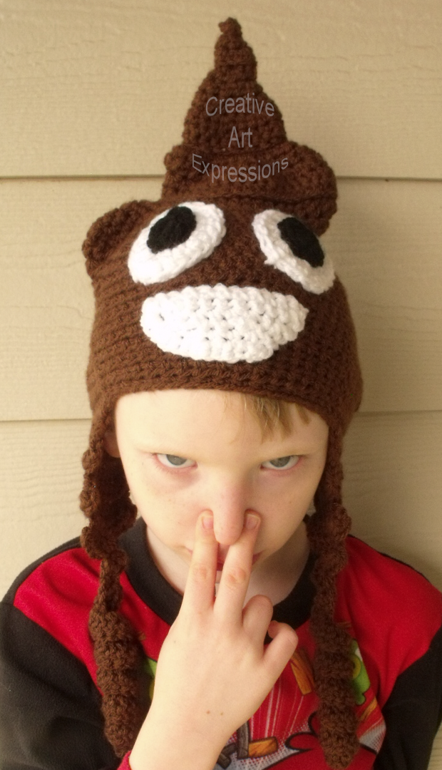 Brown Poop Emoji Child Hat