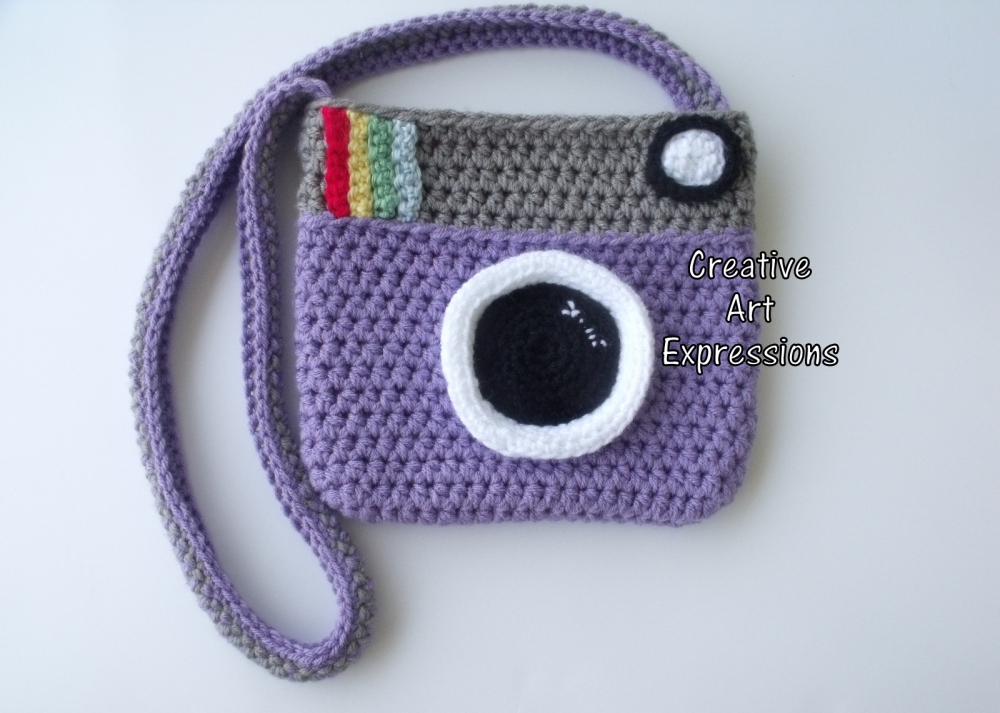 Camera Purse, Purple, Gray, Camera Bag, Camera Bag Purse Creative Art Expressions