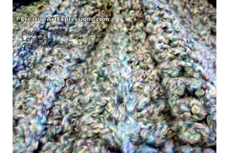 Close up of Large Fin in Summer Bay