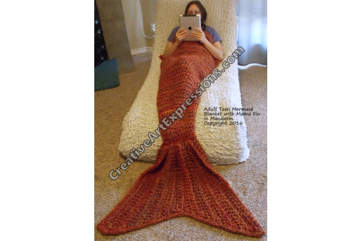 Mermaid Blanket in Mandarin
