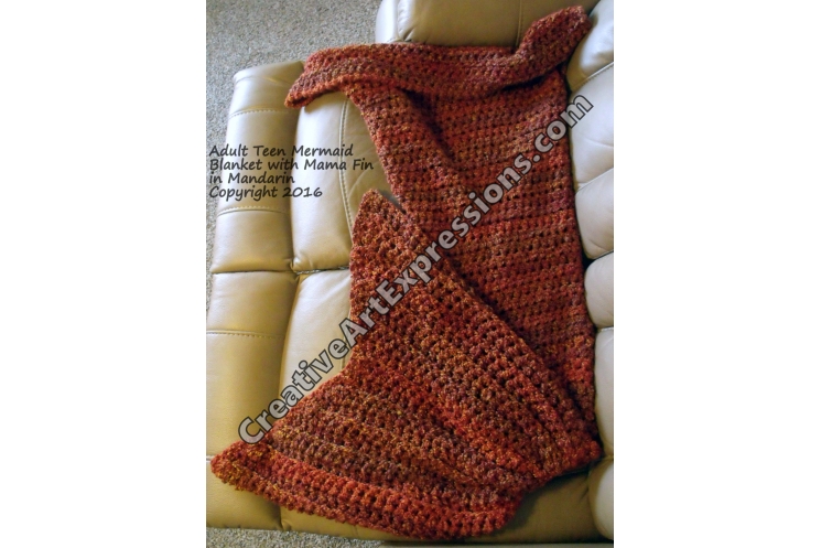 Mermaid Blanket in Mandarin