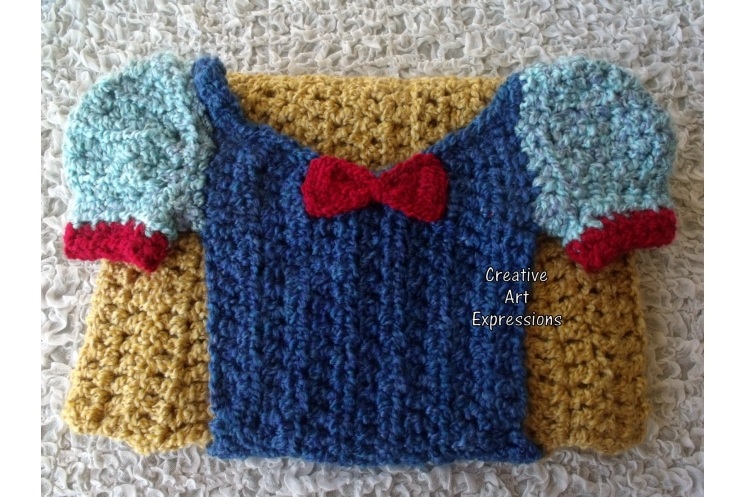 Fair Princess Dress Blanket in Golden Thick Soft Yarn