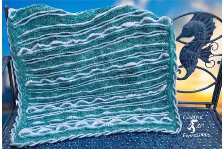 Topaz Sea Baby Blanket 34x34