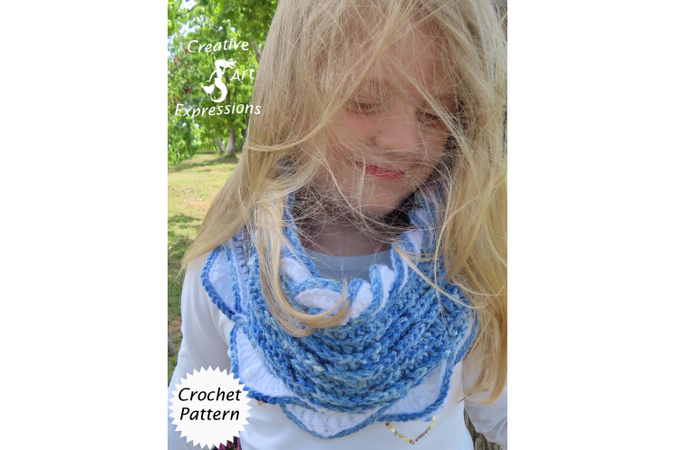 Sea Breeze Youth 6-10 Infinity Scarf in Lapis