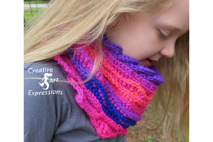 Sea Breeze Child 2-5 Infinity Scarf in Flamenco Stripes