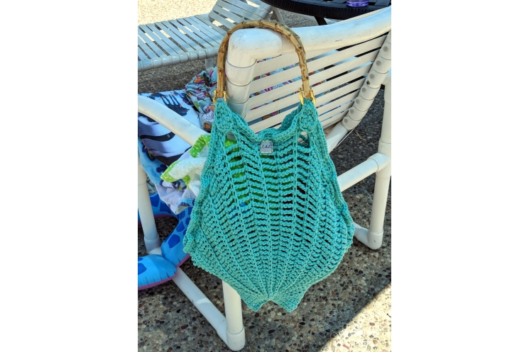 Seashell Beach Bag in Use