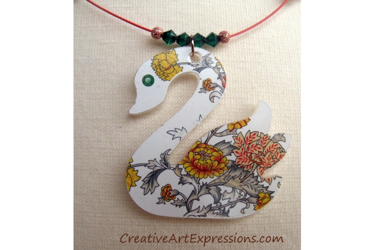 Handmade Summer Swan Necklace