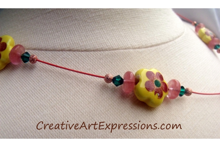 Handmade Summer Swan Necklace