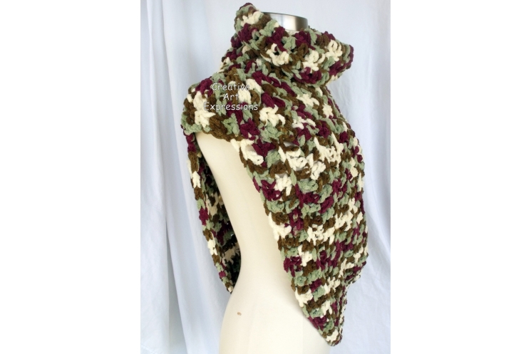 Katniss Cowl Inspired, Everdeen Huntress Cowl, Scarf,