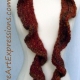 Creative Art Expressions Hand Crocheted Autumn Wavy Scarf