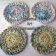 Pink Blue Yellow & Green Crocheted Coasters